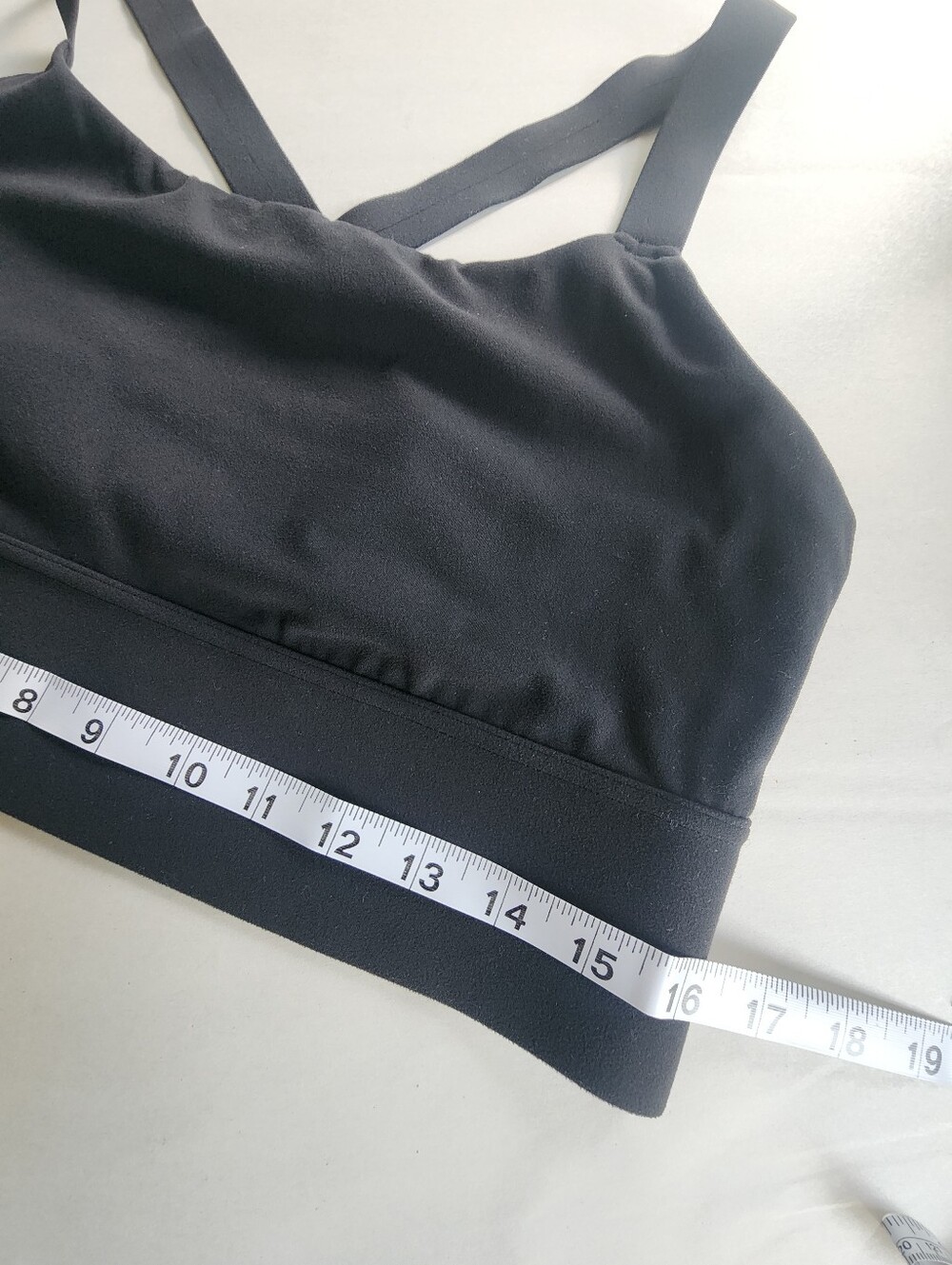 Athleta Longline Warrior Cross Back Sports Bra Black Size XL - Picture 7 of 15